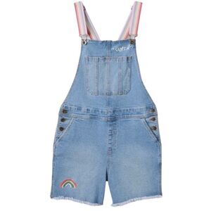 PRIDE SHORTALLS | Take PRIDE Queen Rainbow Patchwork Denim Unisex Shortalls